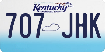 KY license plate 707JHK