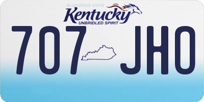 KY license plate 707JHO