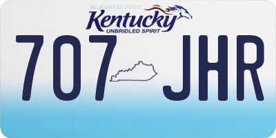 KY license plate 707JHR
