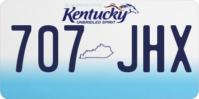 KY license plate 707JHX