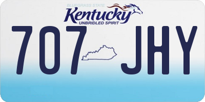 KY license plate 707JHY