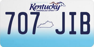KY license plate 707JIB