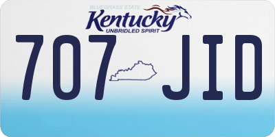KY license plate 707JID