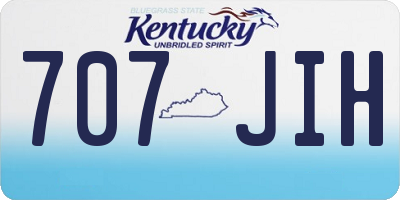 KY license plate 707JIH