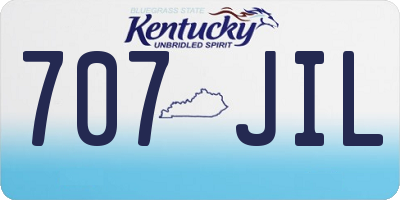 KY license plate 707JIL