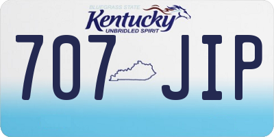 KY license plate 707JIP