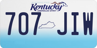 KY license plate 707JIW