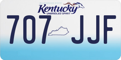 KY license plate 707JJF