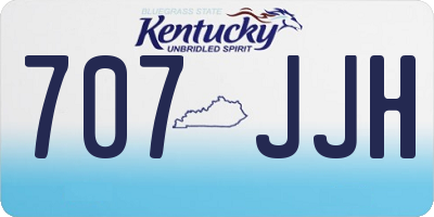 KY license plate 707JJH