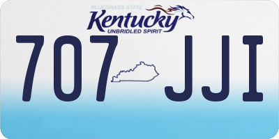 KY license plate 707JJI