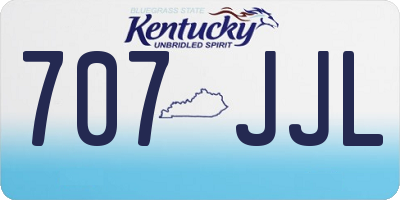 KY license plate 707JJL
