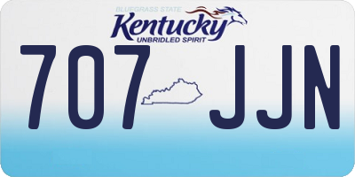 KY license plate 707JJN