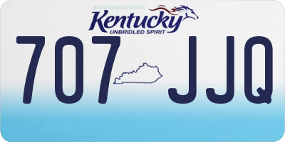 KY license plate 707JJQ