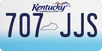 KY license plate 707JJS
