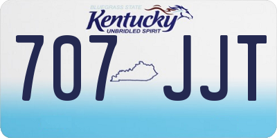 KY license plate 707JJT