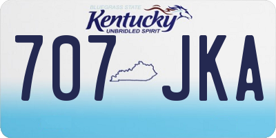 KY license plate 707JKA