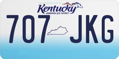KY license plate 707JKG