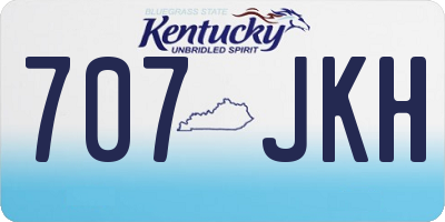 KY license plate 707JKH