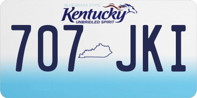 KY license plate 707JKI