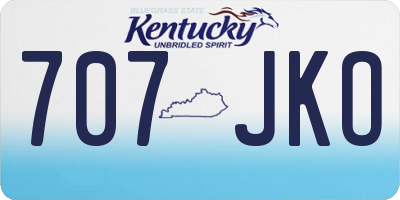 KY license plate 707JKO