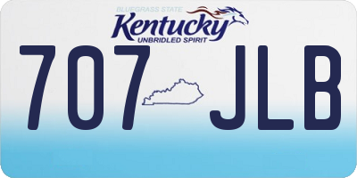 KY license plate 707JLB