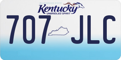 KY license plate 707JLC