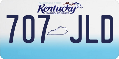 KY license plate 707JLD