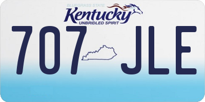 KY license plate 707JLE