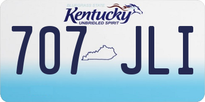 KY license plate 707JLI