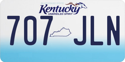 KY license plate 707JLN