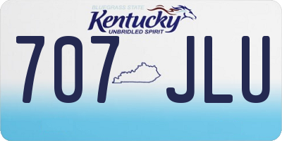 KY license plate 707JLU