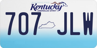 KY license plate 707JLW