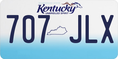 KY license plate 707JLX