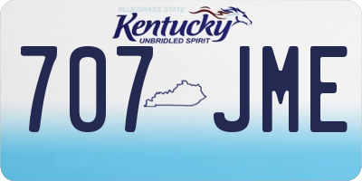 KY license plate 707JME