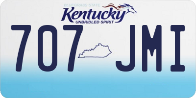 KY license plate 707JMI