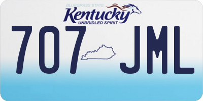 KY license plate 707JML