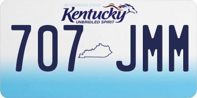 KY license plate 707JMM