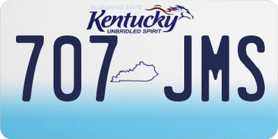 KY license plate 707JMS