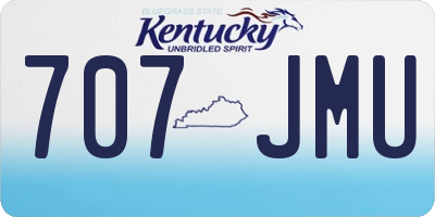 KY license plate 707JMU