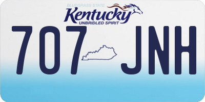 KY license plate 707JNH