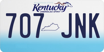 KY license plate 707JNK