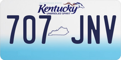 KY license plate 707JNV