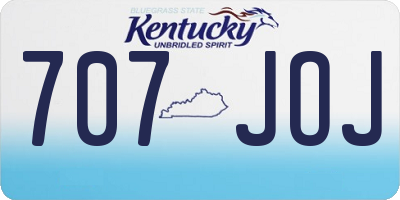 KY license plate 707JOJ