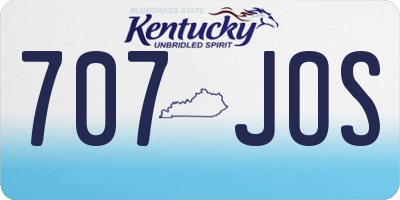 KY license plate 707JOS