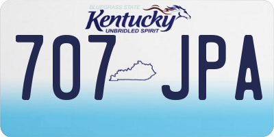 KY license plate 707JPA