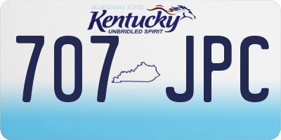 KY license plate 707JPC