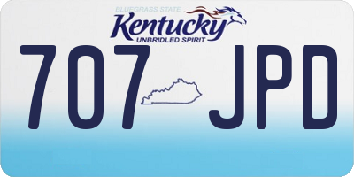 KY license plate 707JPD