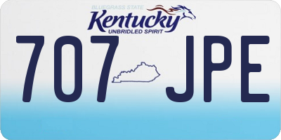 KY license plate 707JPE