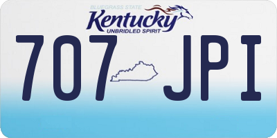 KY license plate 707JPI