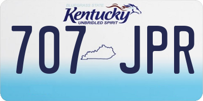 KY license plate 707JPR